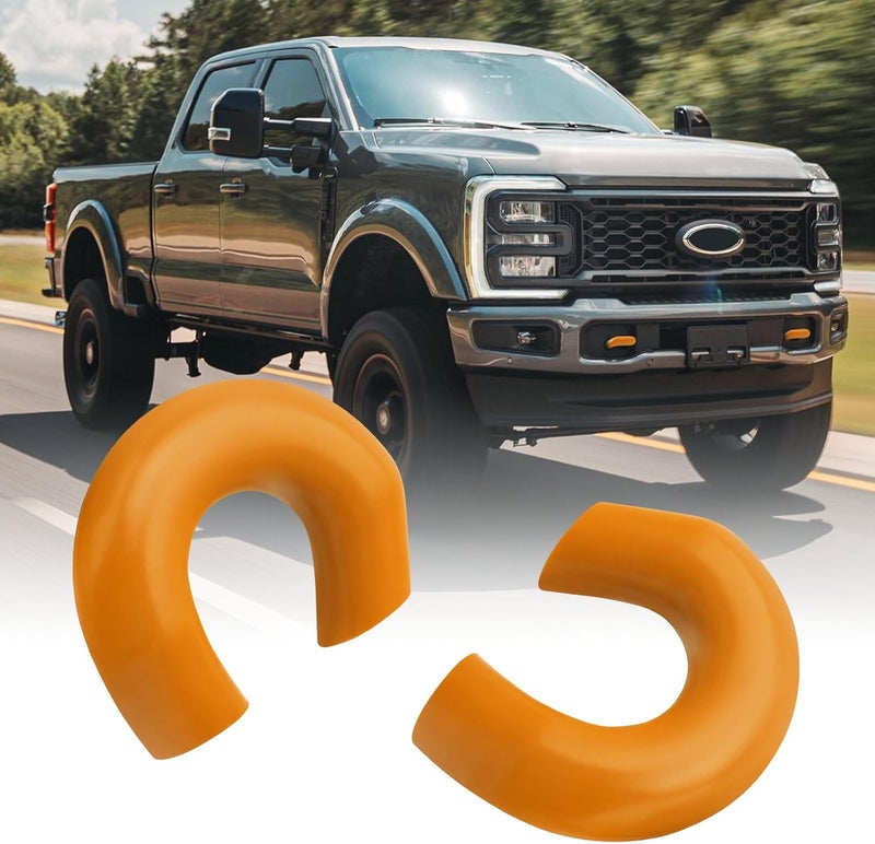 TECHPICCO Tow Hooks Covers for Ford Super Duty F250 F350 F450 2017-2025 Compatible with Ford Super Duty F250 F350 F450 Accessories 2017-2025 (Orange) - Image 1
